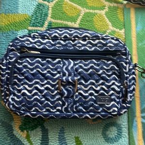 COPY - Lug Blue Carousel Waves Navy Shoulder/Crossbody/Belt Purse